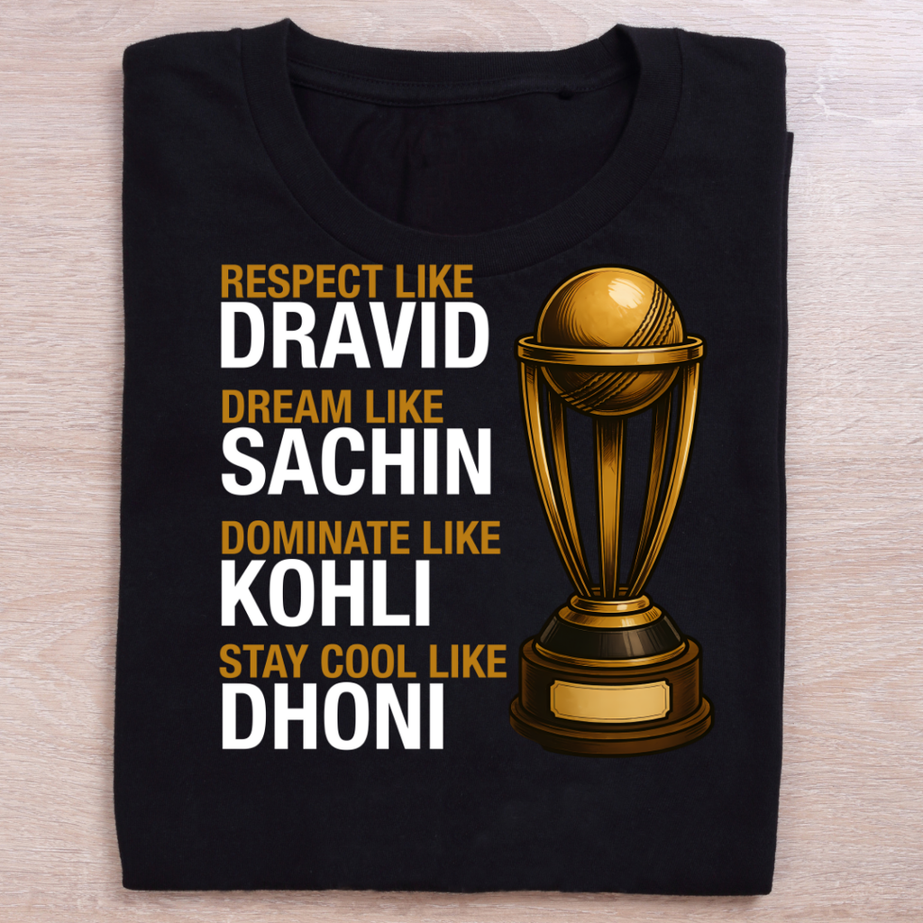 Respect Like Dravid Dream Like Sachin Unisex Classic Crew T-Shirt