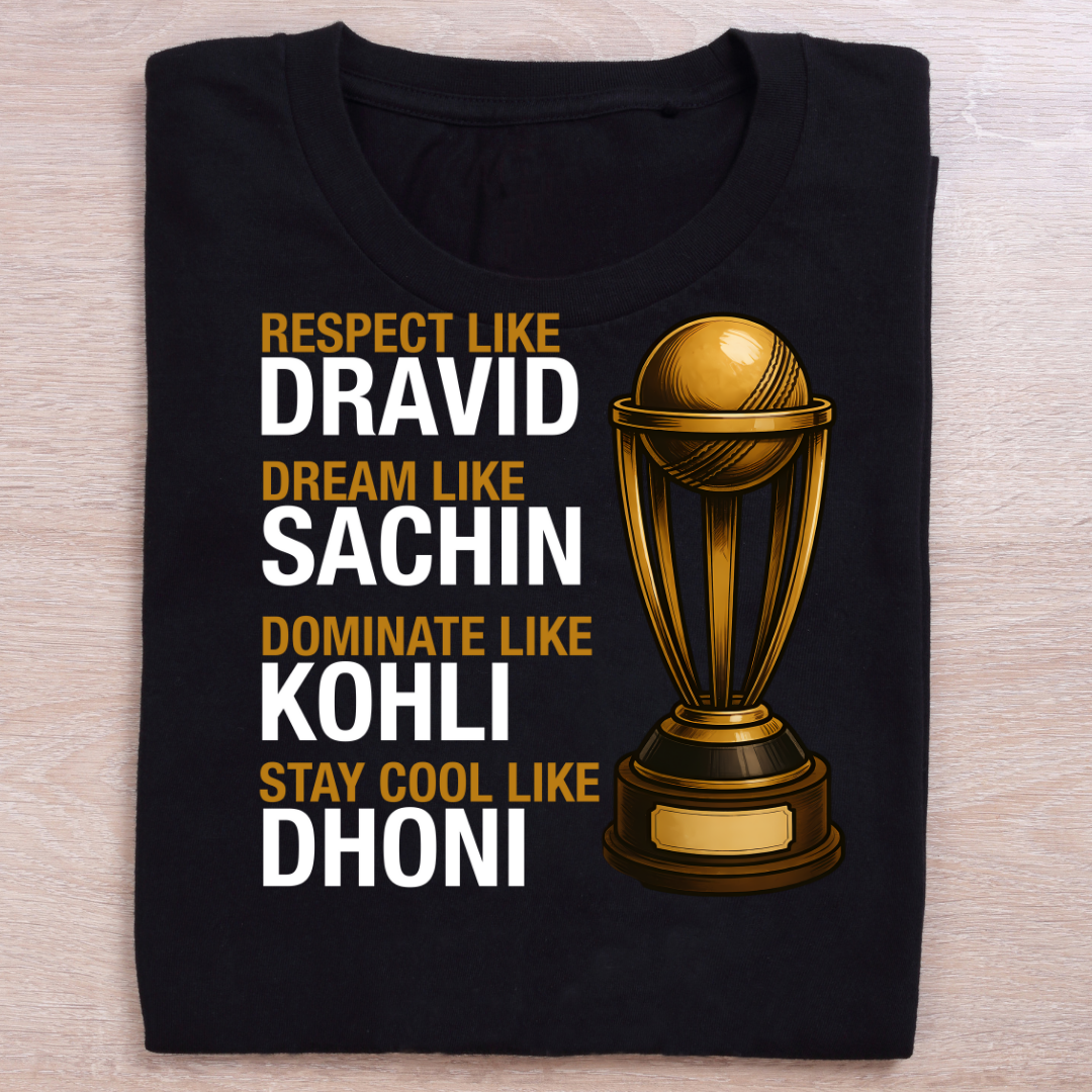 Respect Like Dravid Dream Like Sachin Unisex Classic Crew T-Shirt