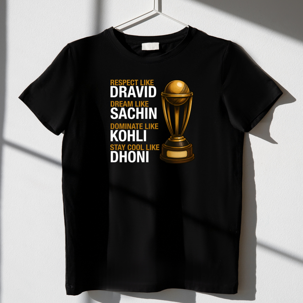 Respect Like Dravid Dream Like Sachin Unisex Classic Crew T-Shirt