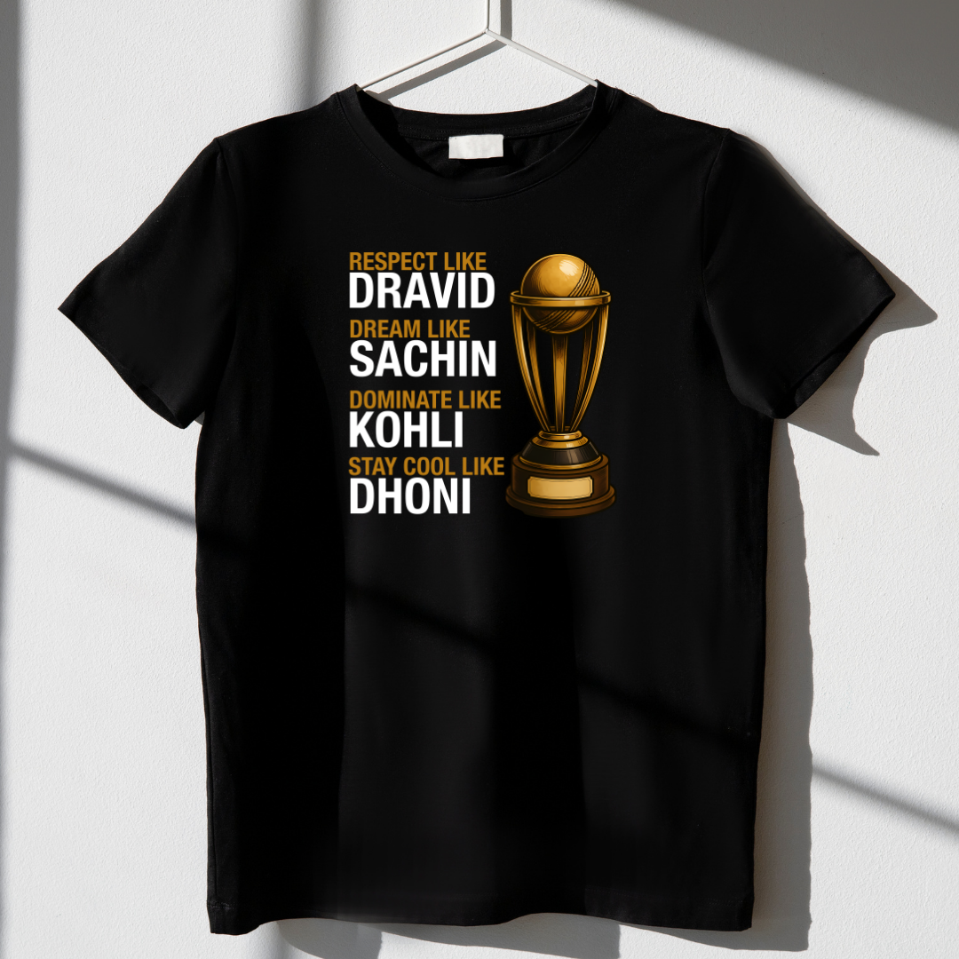 Respect Like Dravid Dream Like Sachin Unisex Classic Crew T-Shirt