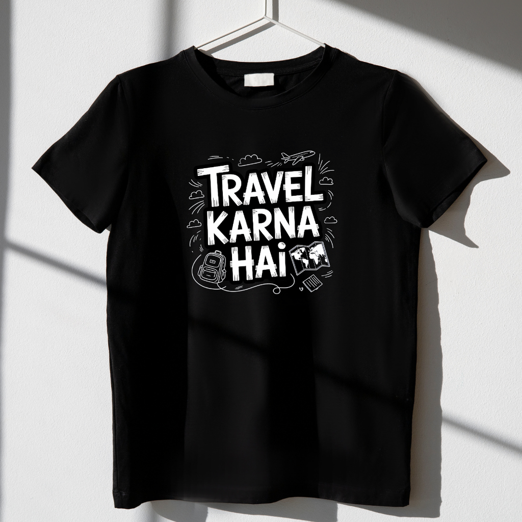 Travel Karna hai Unisex Classic Crew T-Shirt